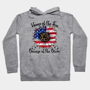 Home of the Free Because of the Brave 911 Dispatcher Gift for 4th of July Hoodie